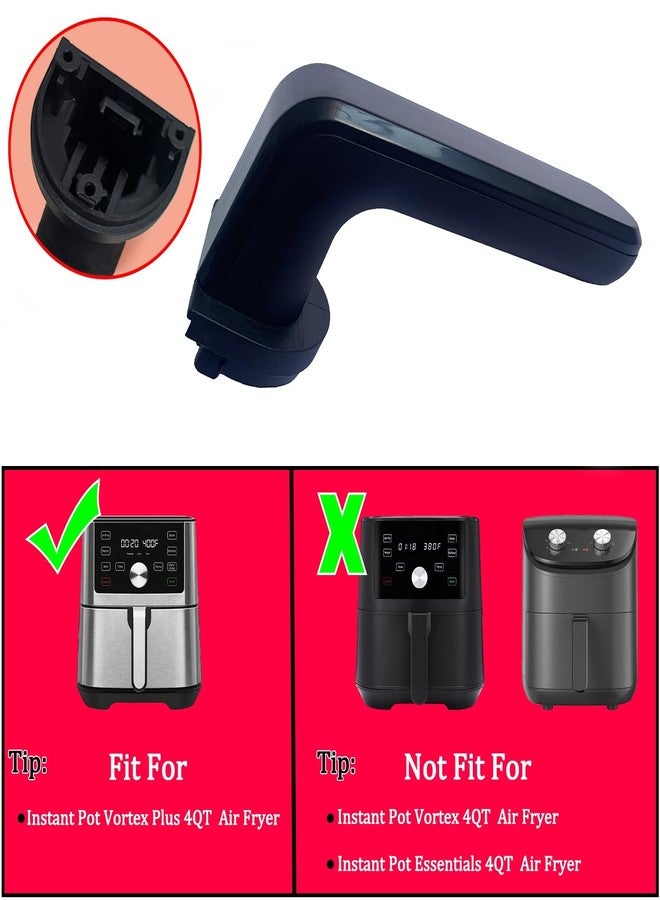 HQT Air Fryer Handle Replacement Parts for Instants Vortex Plus 4 Quart Air Fryers, Upgraded Air Fryer Handle Accessories for Instants 4QT Air Fryer, Ergonomic Design, Dishwasher Safe - Image 2
